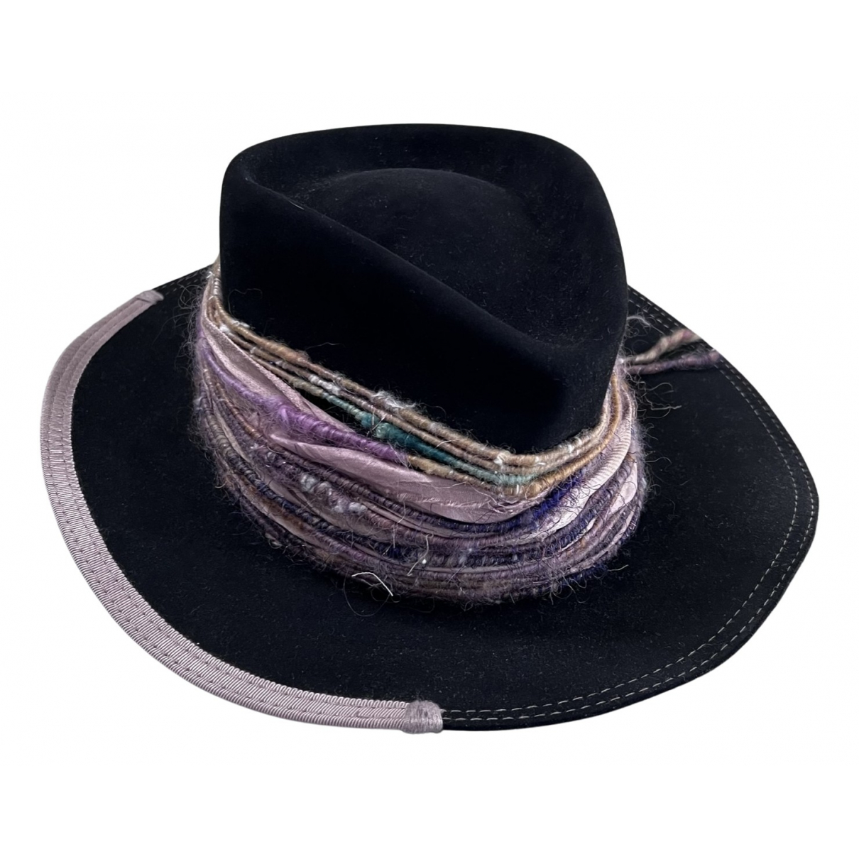 Leather hat Nick Fouquet Black size 59 